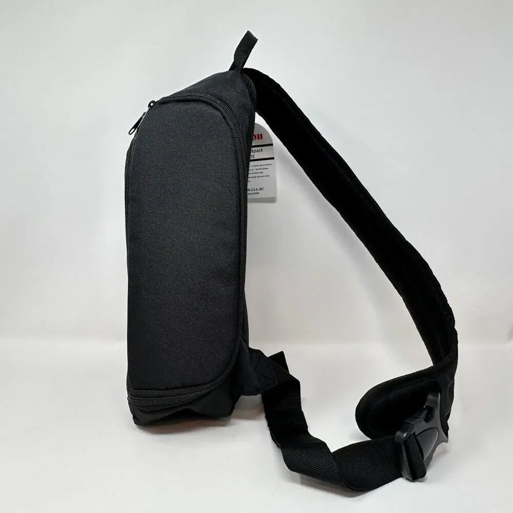 New Canon Sling Backpack 100S Black Padded Camera Bag Compact Adjustable Strap